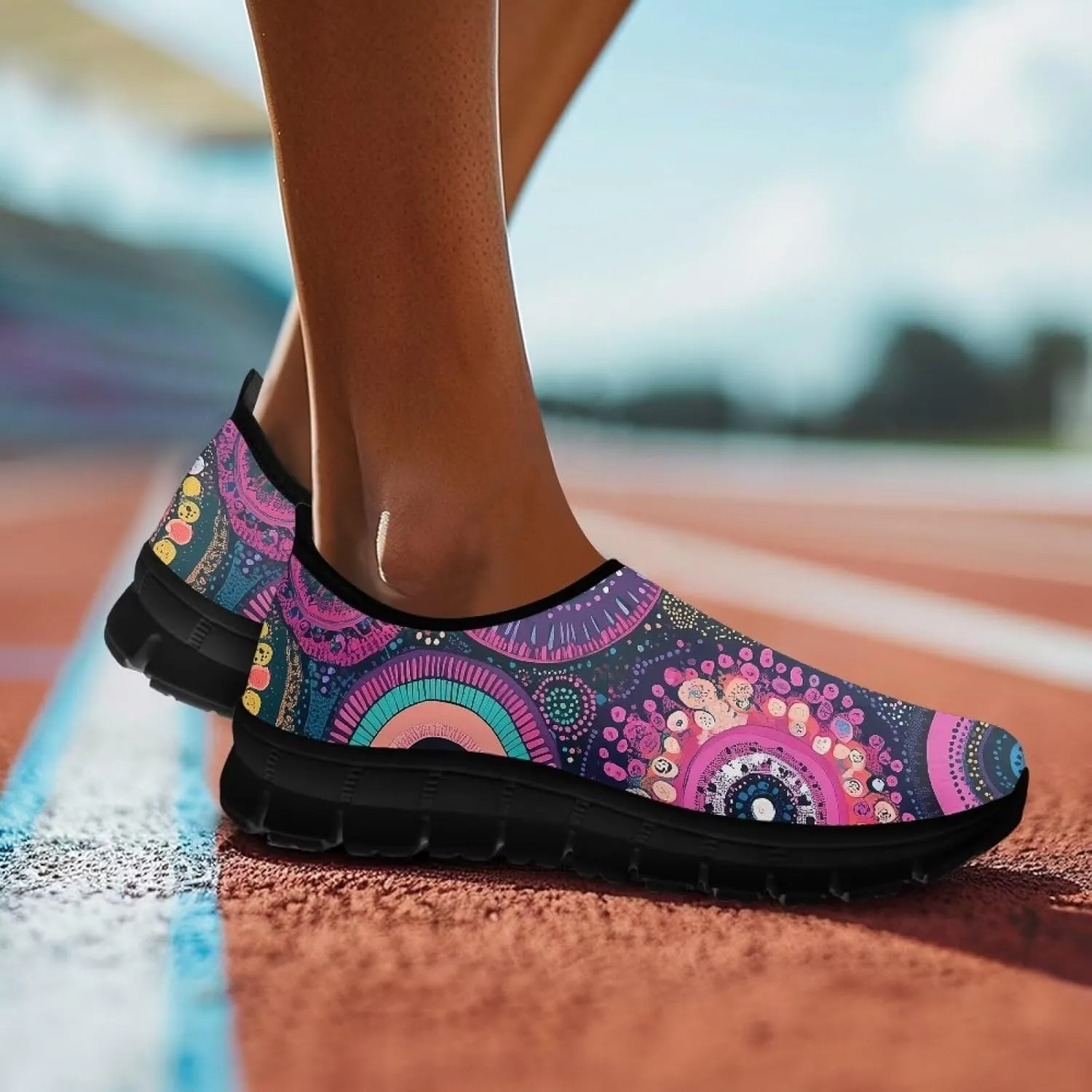 Women Casual Shoes Non-Slip Sports Sneaker Lightweight Athletic Shoe Slip On Loafers for Walking Running US5.5-11.5