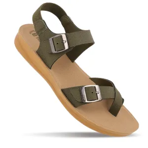 Women's Daily Wear Sandals  - WLR78001 Green Beige