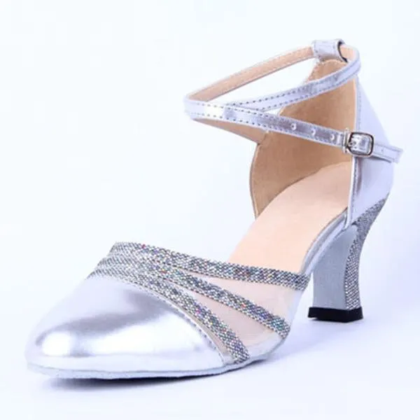 Women's Fashion Medium Heel Soft Sole Dance Shoes 04960715C