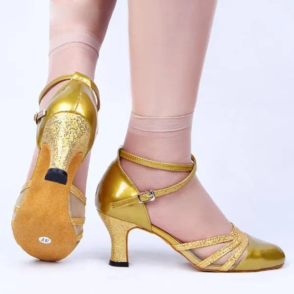 Women's Fashion Medium Heel Soft Sole Dance Shoes 04960715C