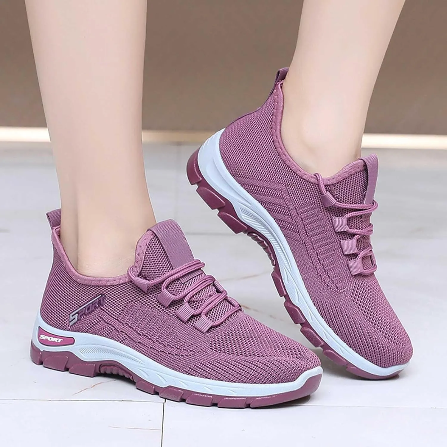 Women's Fashion Pure Color Cloth Casual Sports Shoes Breathable Non Slip Casual Shoes Neoprene Swim