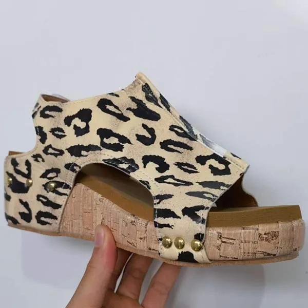 Women's Fish Mouth Velcro Thick Sole Roman Sandals 09713668C