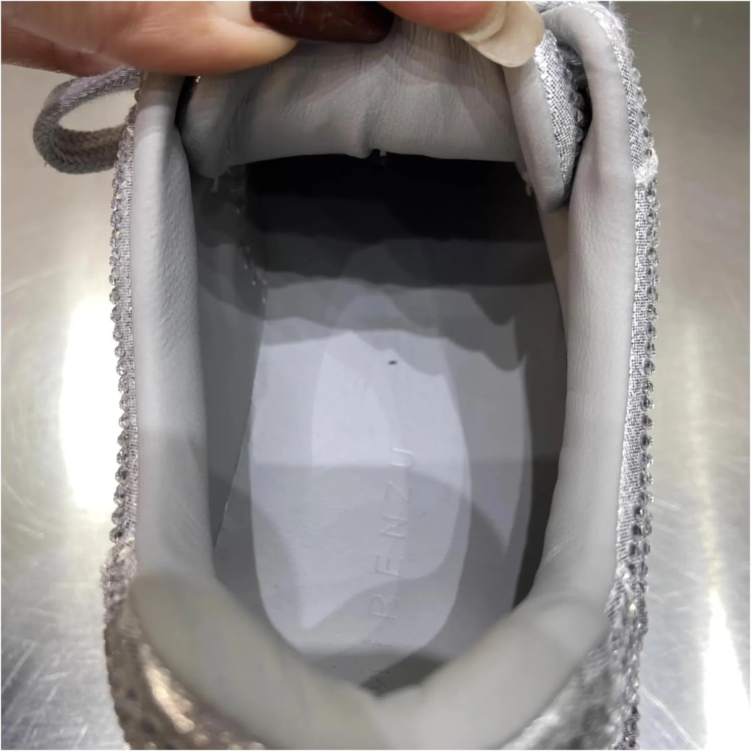Women's High-Platform Rhinestone Chunky Sneakers Fashion Walking Sparkly Dad Shoes Casual Lightweight Sport Wedge Shoes
