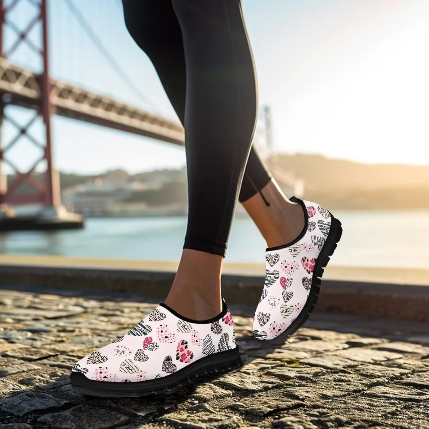 Women's Slip On Loafers Soft-Soled Casual Walking Shoe Lightweight Non Slip Outdoor Sports Running Sneakers US 5.5-11.5