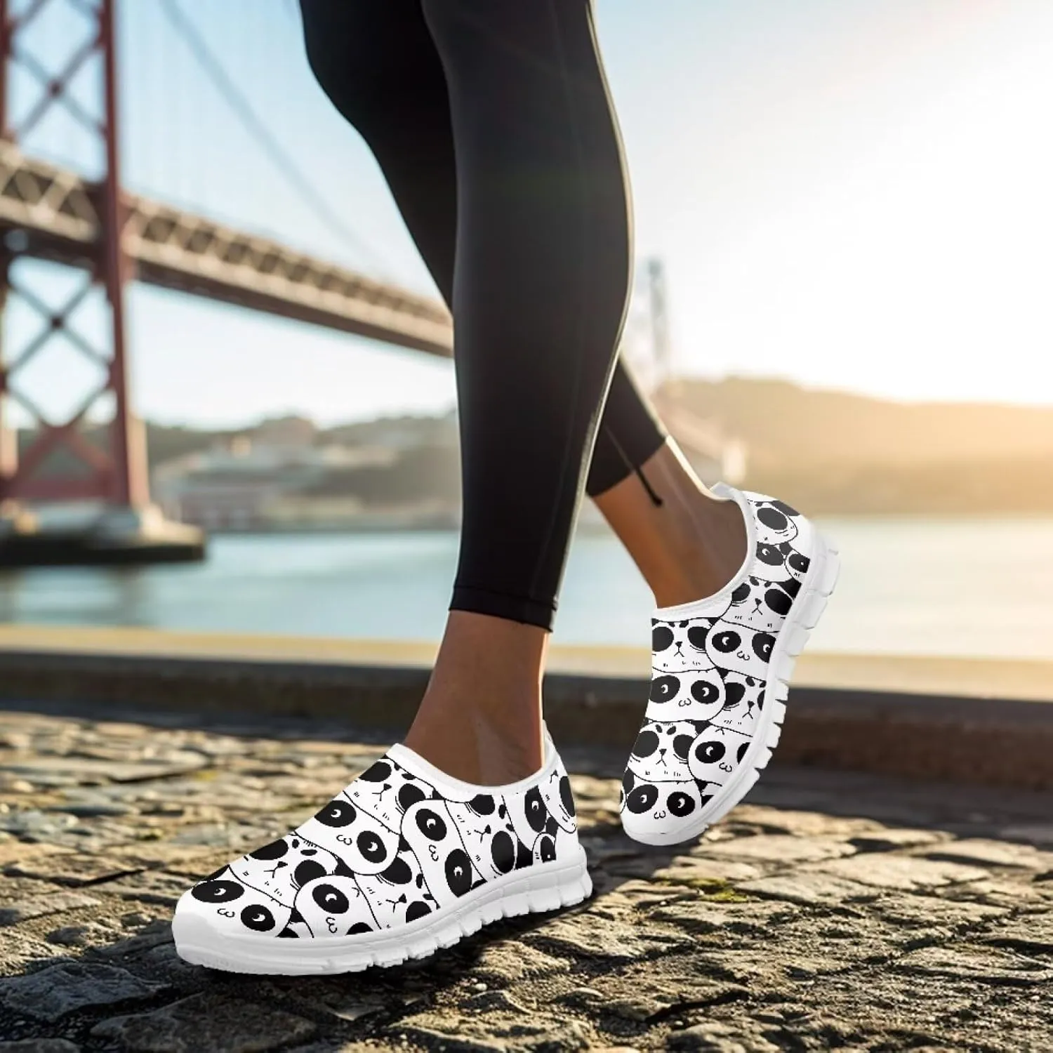 Women's Slip-on Sneakers Low Cut Casual Walking Shoes Loafers Animal Pattern Comfort Soft Sports Running Flat Shoes