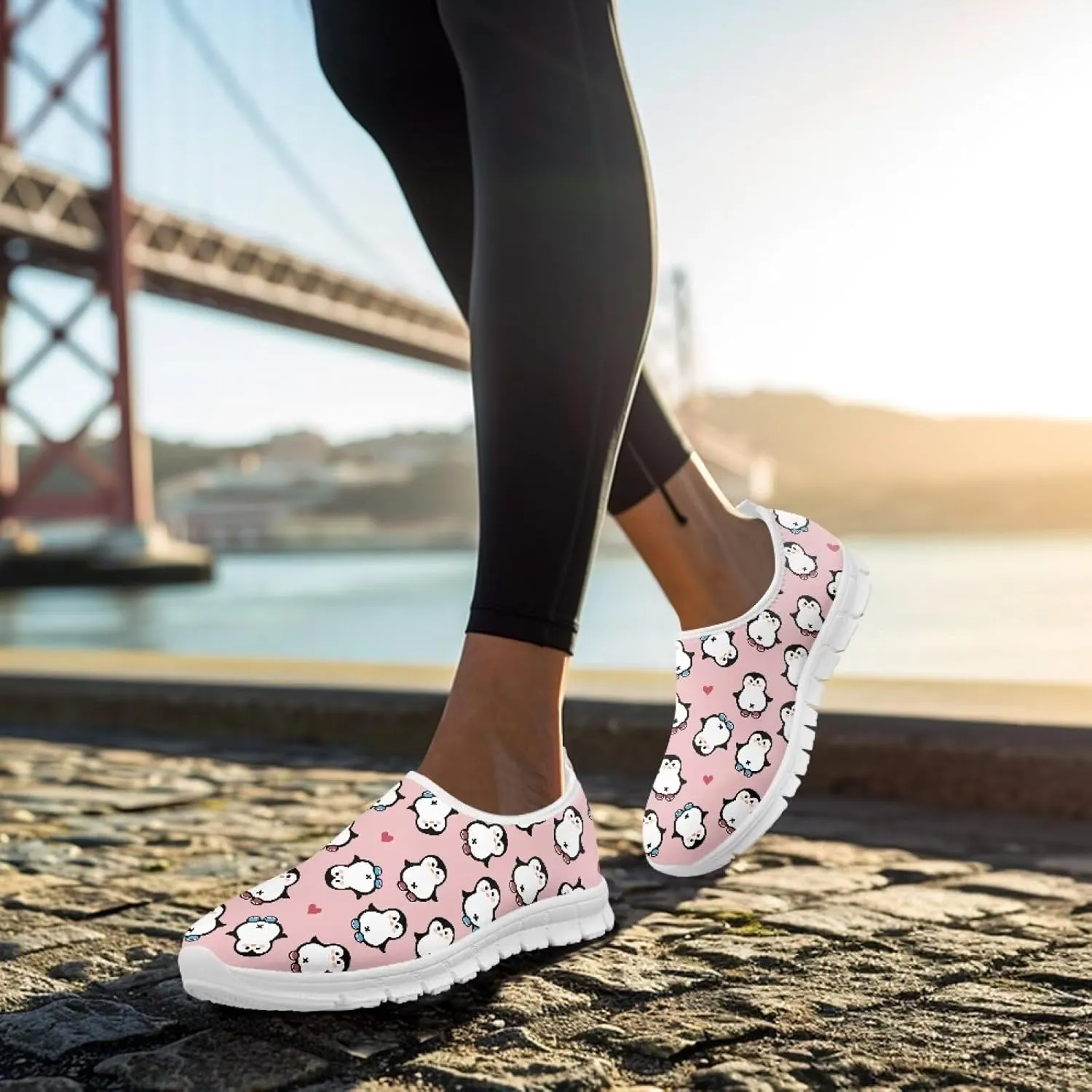 Women's Slip-on Sneakers Low Cut Casual Walking Shoes Loafers Animal Pattern Comfort Soft Sports Running Flat Shoes