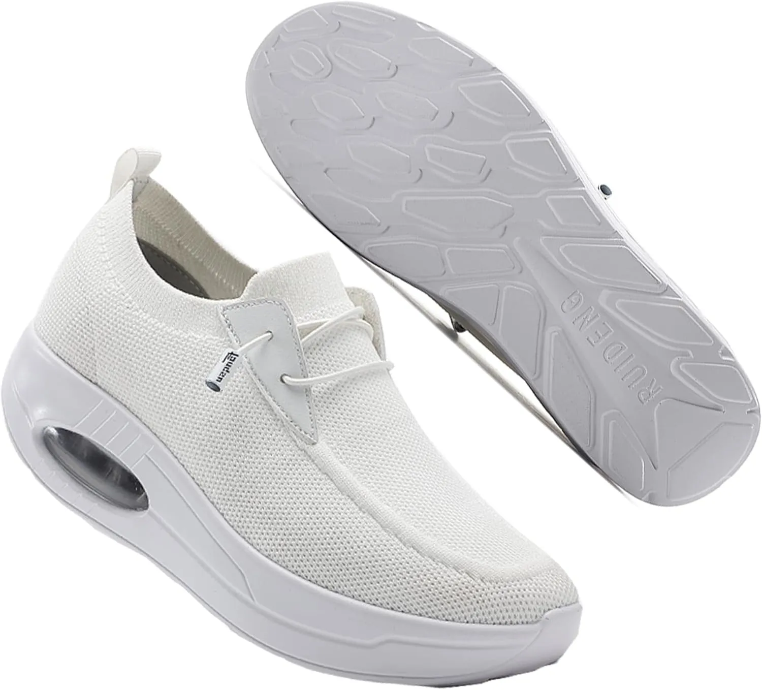 Women's Slip-on Walking Shoes Mesh Breathe Air Cushion Sock Sneakers for Women Ladys Fashion Platform Lightweight Loafers Non-Slip Nursing Work Shoe