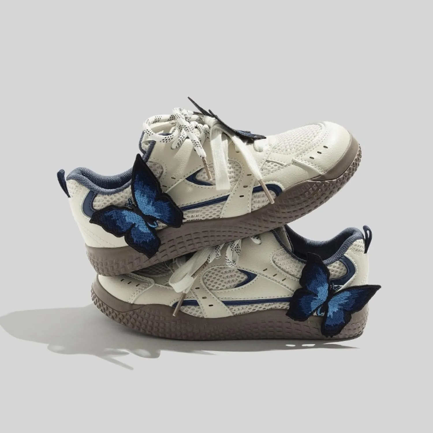 Women's Y2K Butterfly Summer Mesh Dad Shoes Lightweight Breathable Retro Chunky Sneakers Walking Casual Sports Outdoor