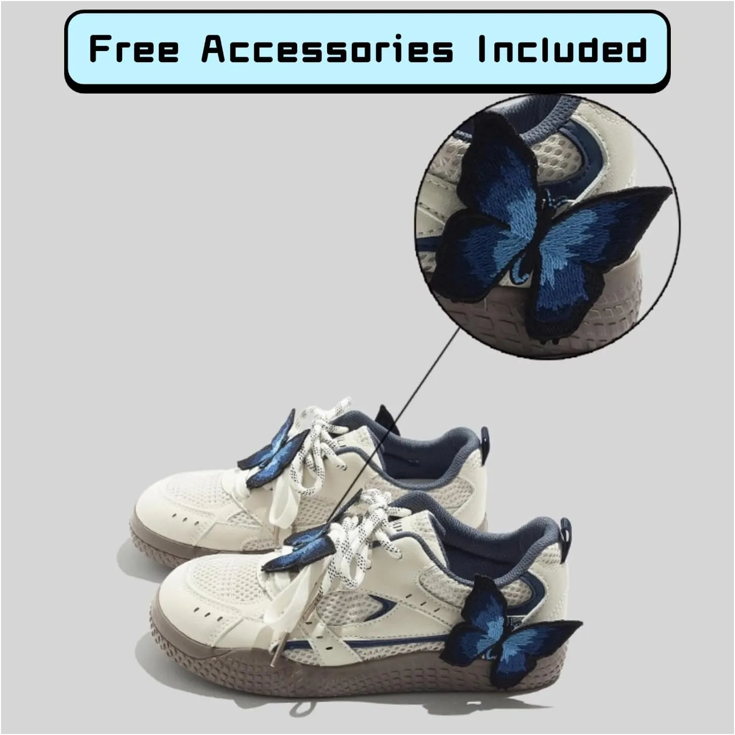 Women's Y2K Butterfly Summer Mesh Dad Shoes Lightweight Breathable Retro Chunky Sneakers Walking Casual Sports Outdoor