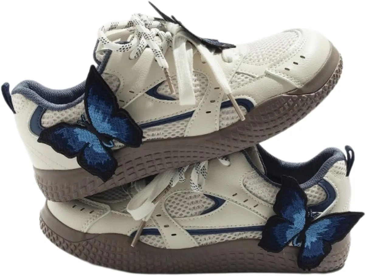 Women's Y2K Butterfly Summer Mesh Dad Shoes Lightweight Breathable Retro Chunky Sneakers Walking Casual Sports Outdoor